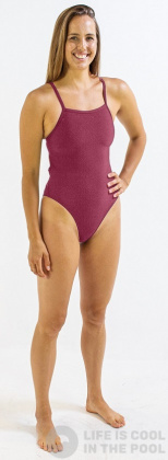 Damen-Badeanzug Finis Skinback Solid Cabernet